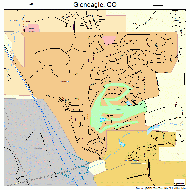 Gleneagle, CO street map