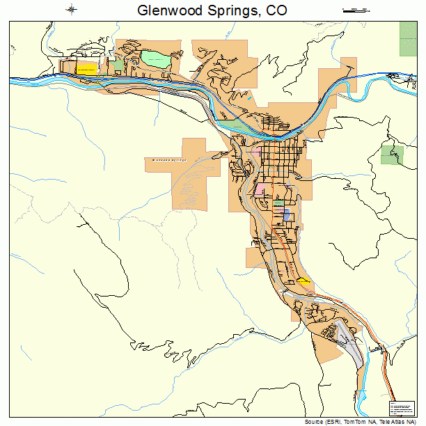 Glenwood Springs, CO street map