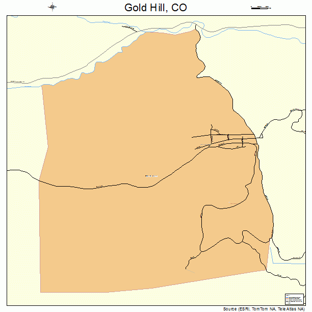 Gold Hill, CO street map