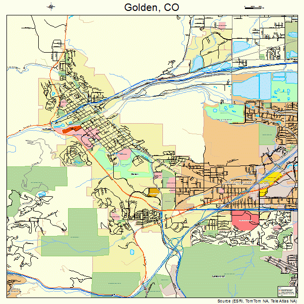 Golden, CO street map