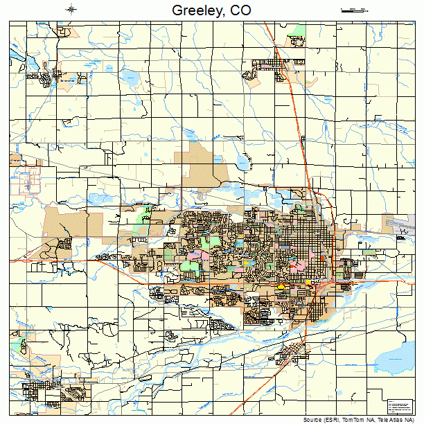 Greeley Colorado Street Map 0832155
