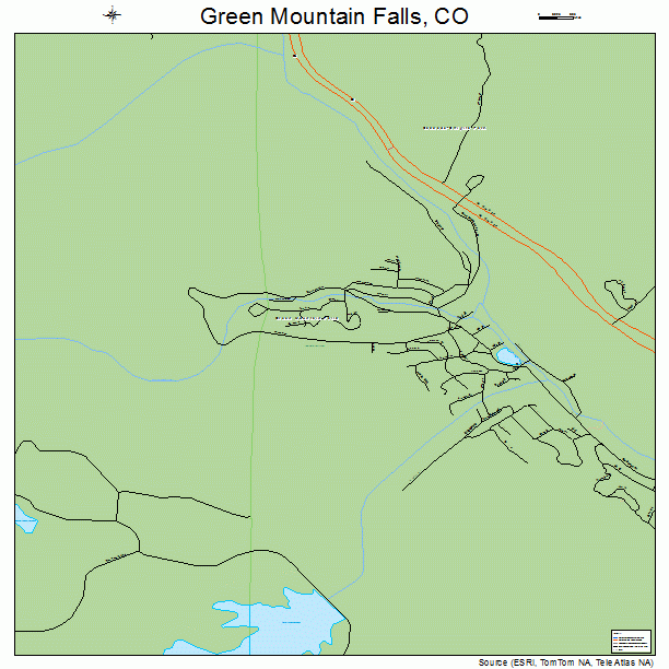 Green Mountain Falls, CO street map