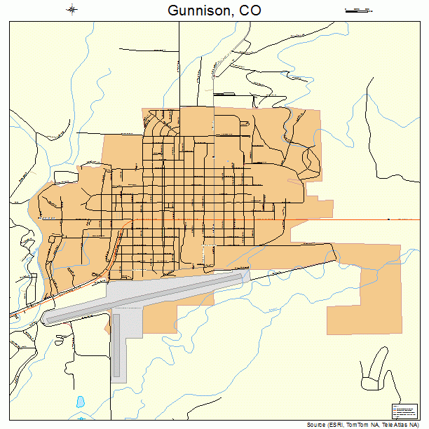 Gunnison, CO street map