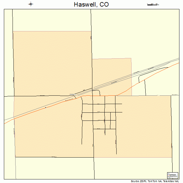 Haswell, CO street map