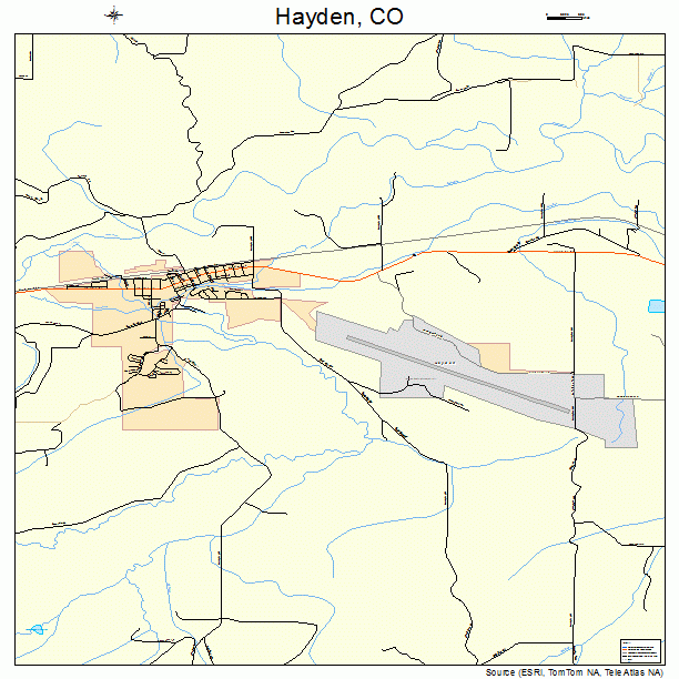 Hayden, CO street map