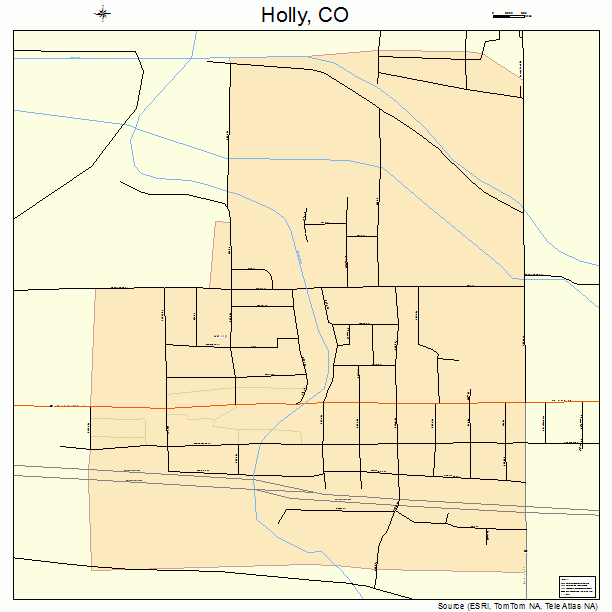 Holly, CO street map