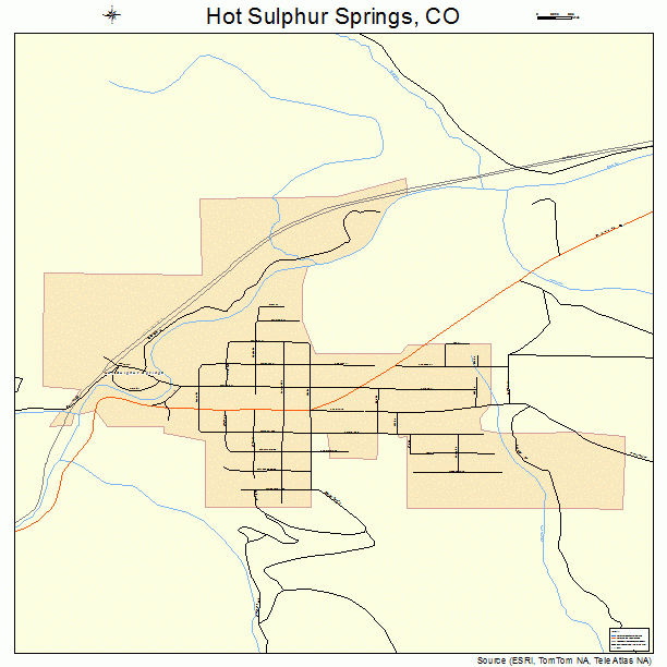 Hot Sulphur Springs, CO street map