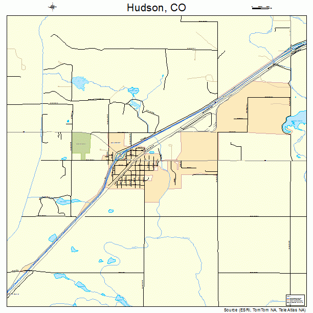 Hudson, CO street map