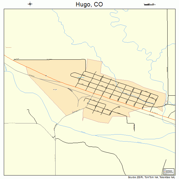 Hugo, CO street map