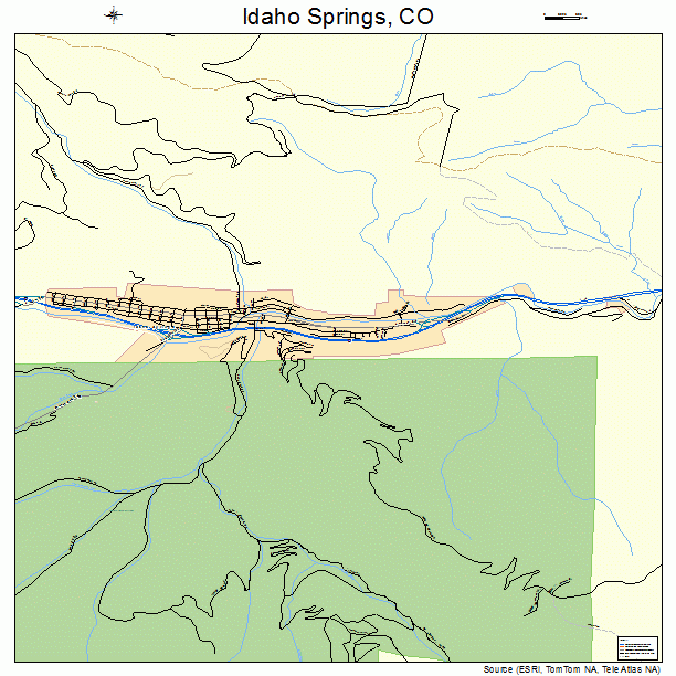 Idaho Springs, CO street map