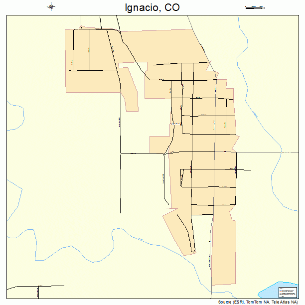 Ignacio, CO street map