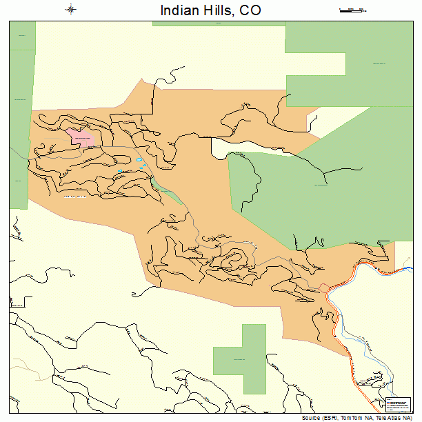 Indian Hills, CO street map