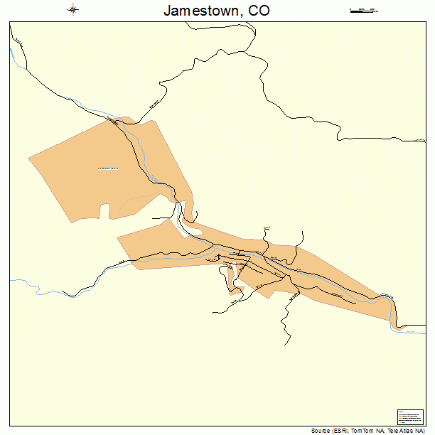 Jamestown, CO street map