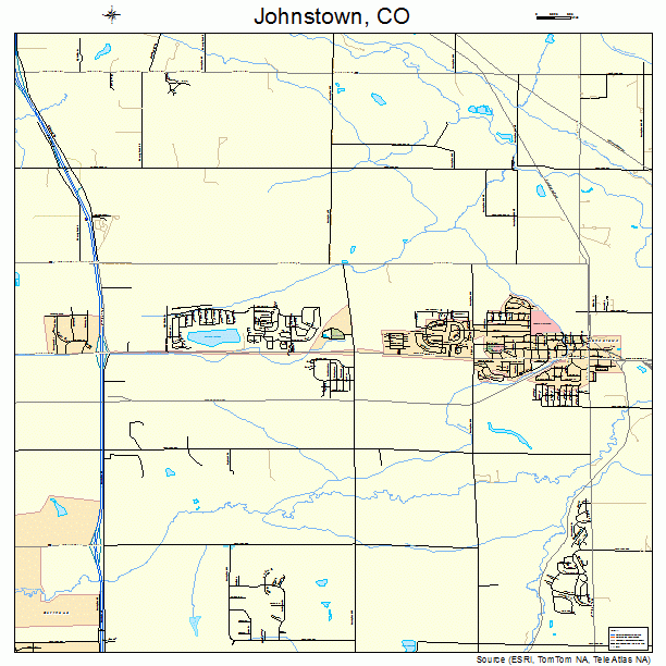 Johnstown, CO street map