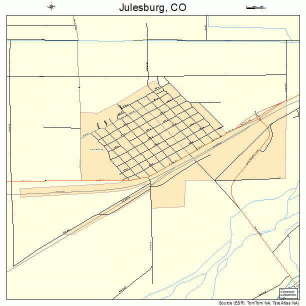Julesburg, CO street map