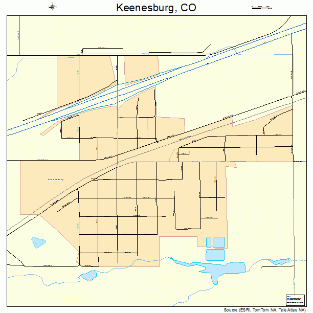 Keenesburg, CO street map
