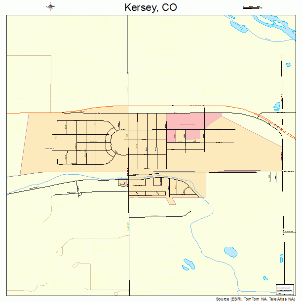 Kersey, CO street map