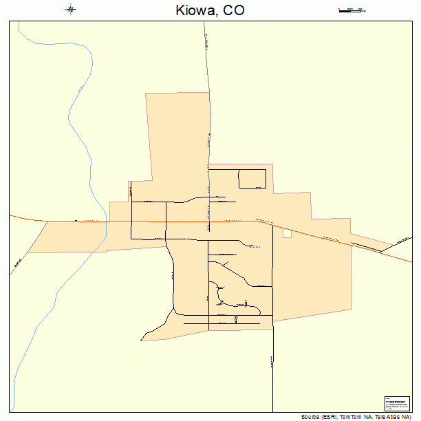 Kiowa, CO street map