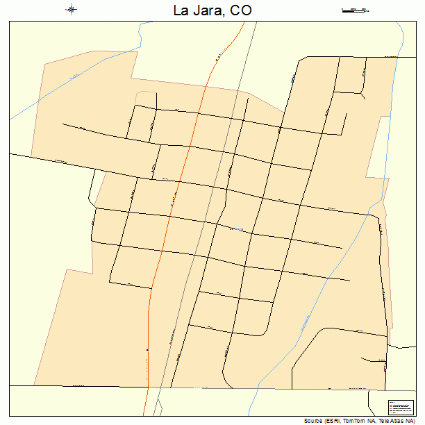 La Jara, CO street map