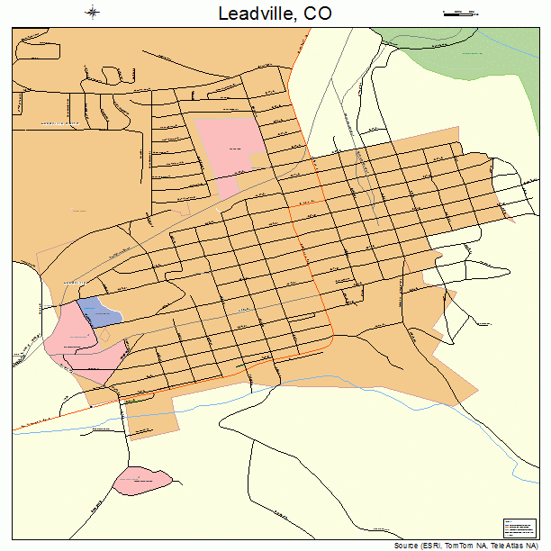 Leadville, CO street map