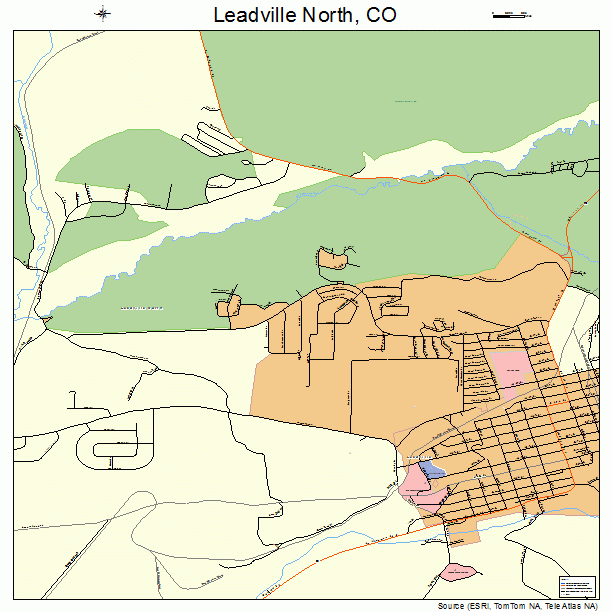 Leadville North, CO street map