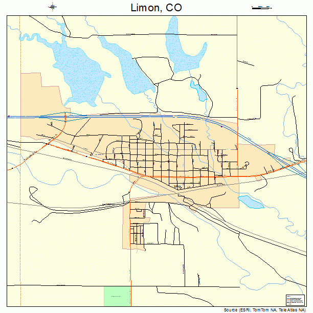 Limon, CO street map