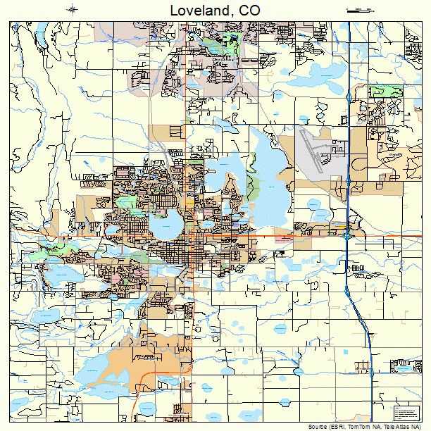 Loveland, CO street map