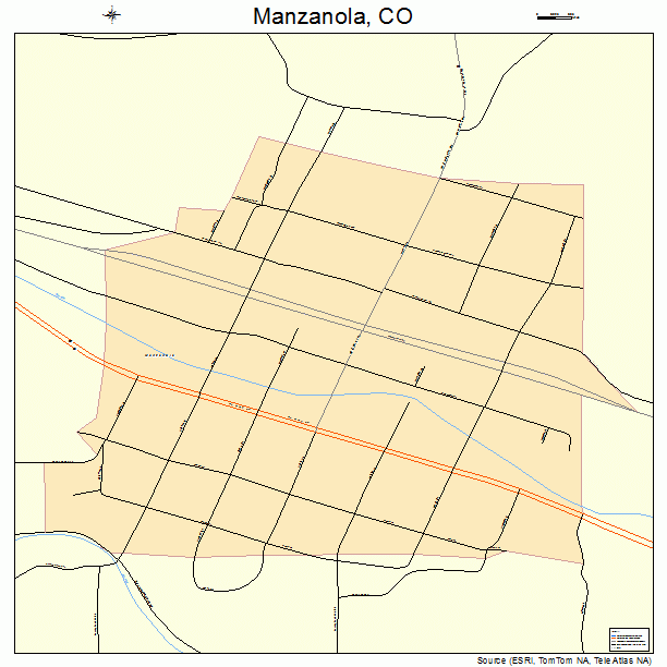 Manzanola, CO street map