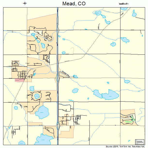 Mead, CO street map