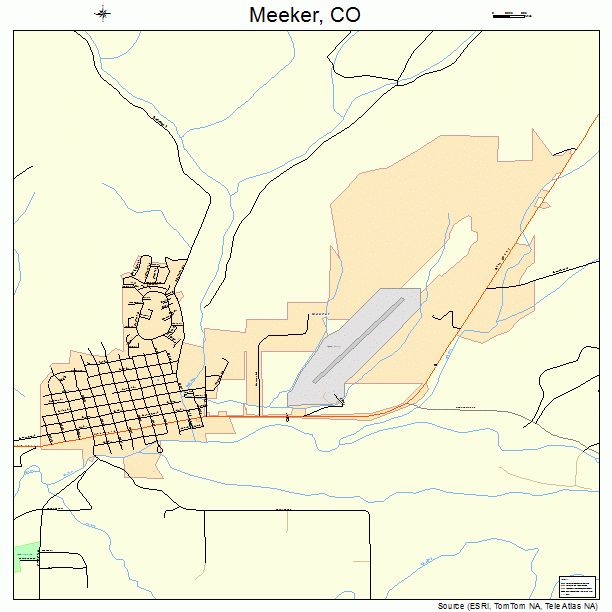 Meeker, CO street map