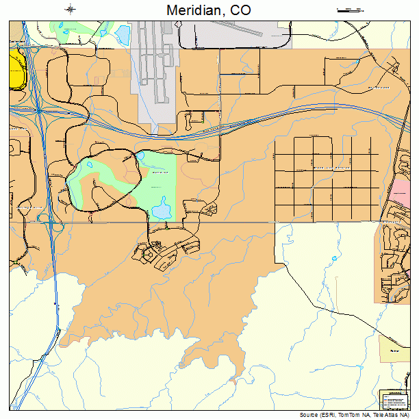 Meridian, CO street map