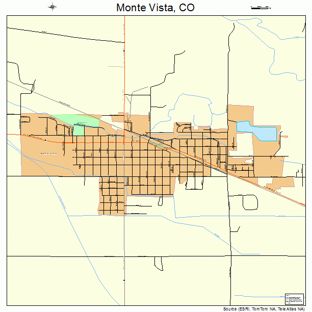 Monte Vista, CO street map