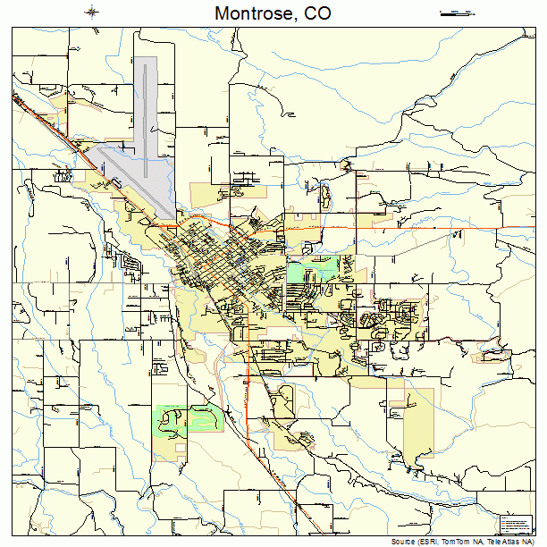 Montrose, CO street map