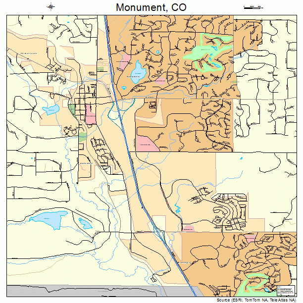 Monument, CO street map
