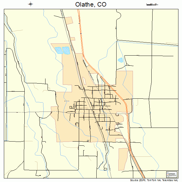 Olathe, CO street map