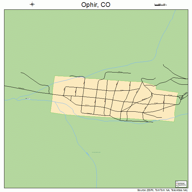 Ophir, CO street map
