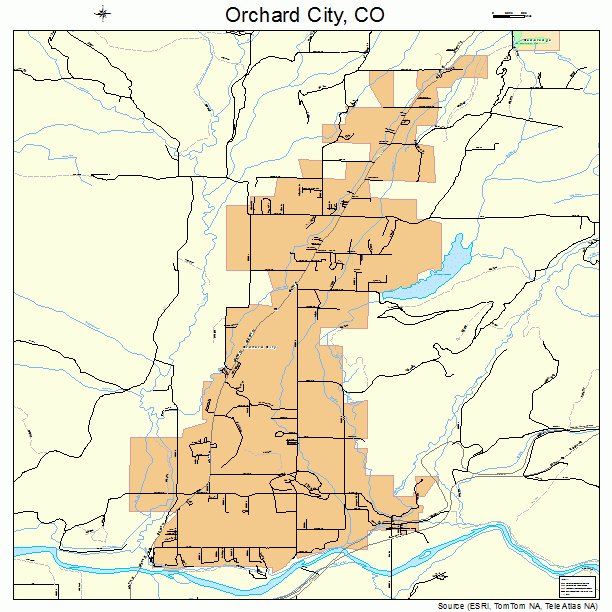 Orchard City, CO street map