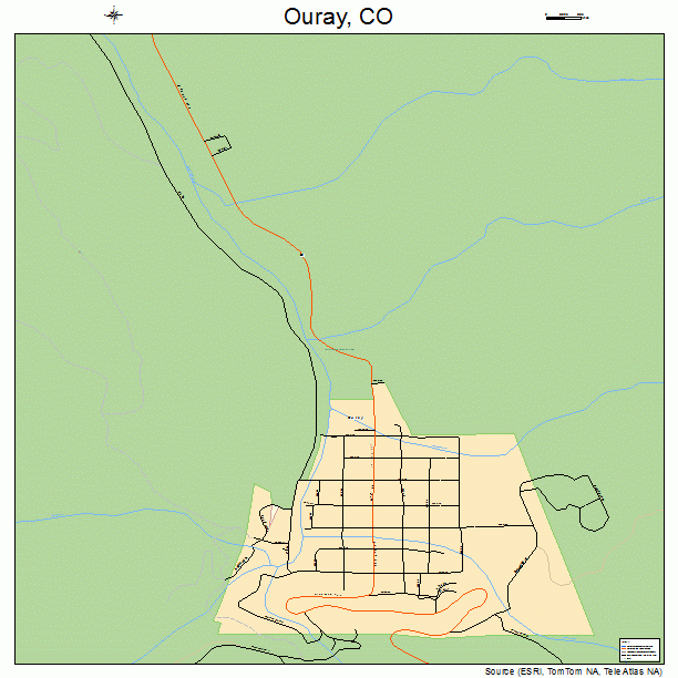 Ouray, CO street map