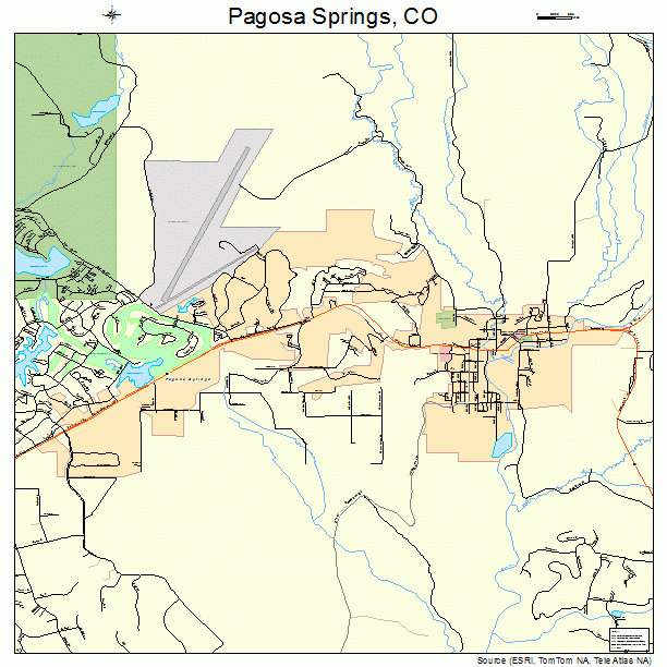 Pagosa Springs, CO street map