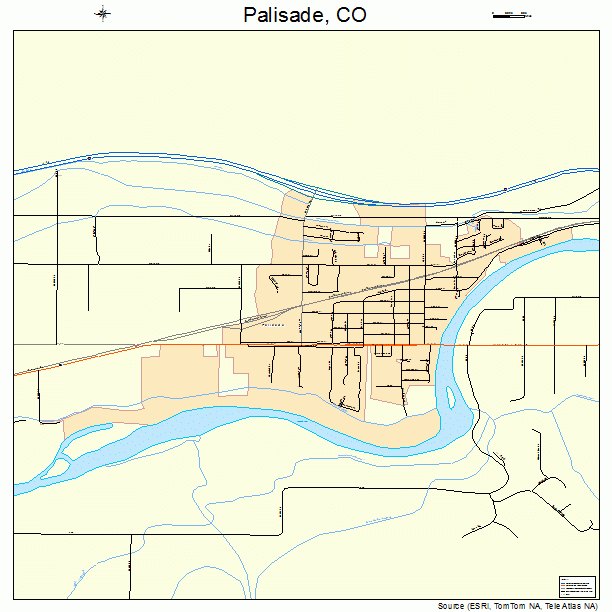 Palisade, CO street map