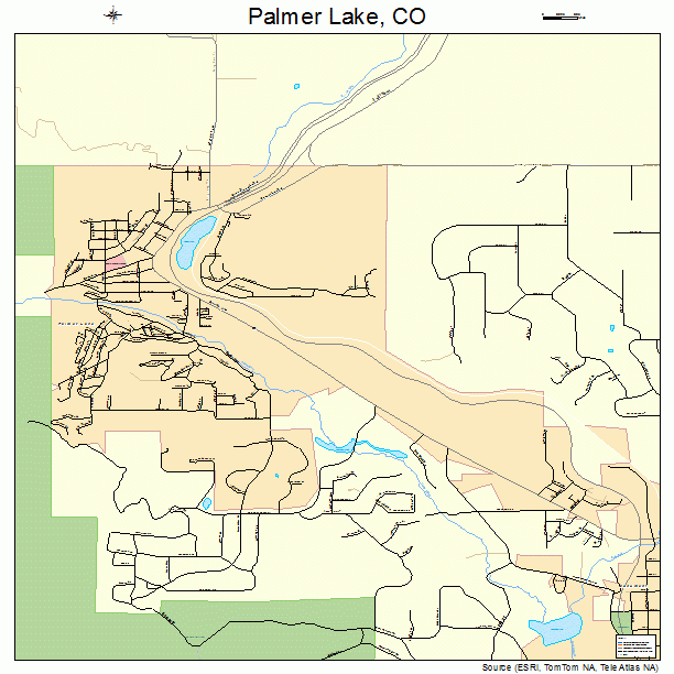 Palmer Lake, CO street map