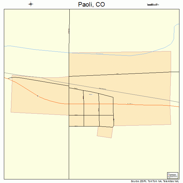Paoli, CO street map