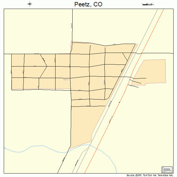 Peetz, CO street map