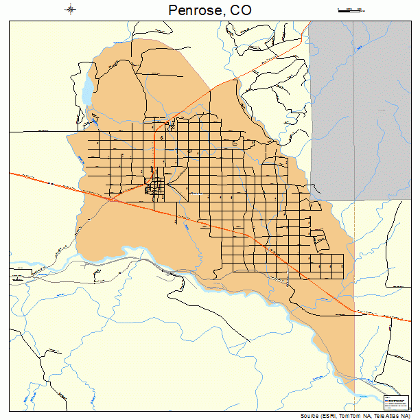 Penrose, CO street map