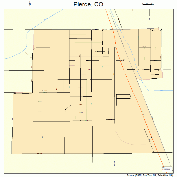 Pierce, CO street map