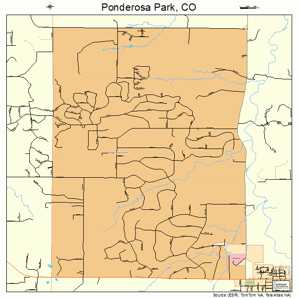 Ponderosa Park, CO street map