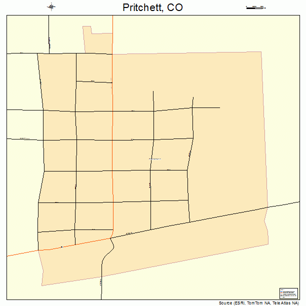 Pritchett, CO street map