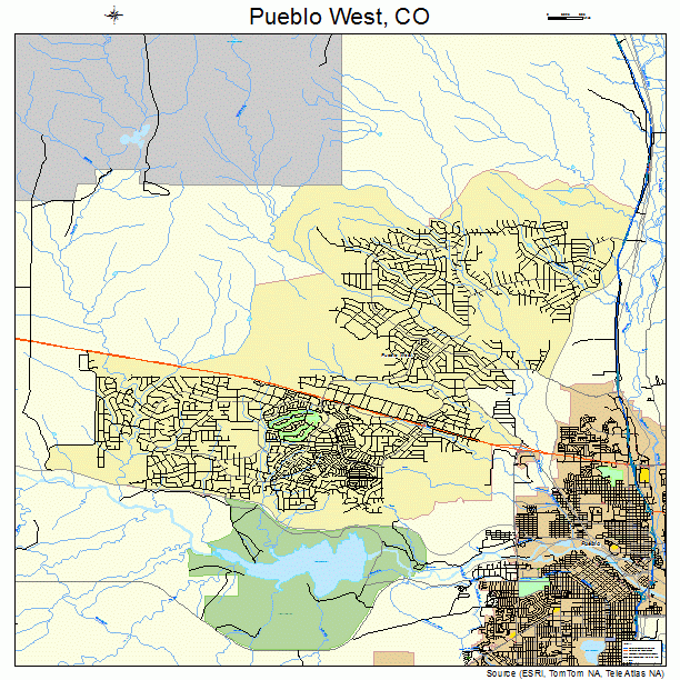 Pueblo West, CO street map