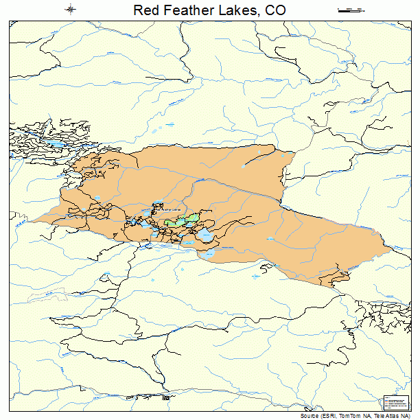 Red Feather Lakes, CO street map