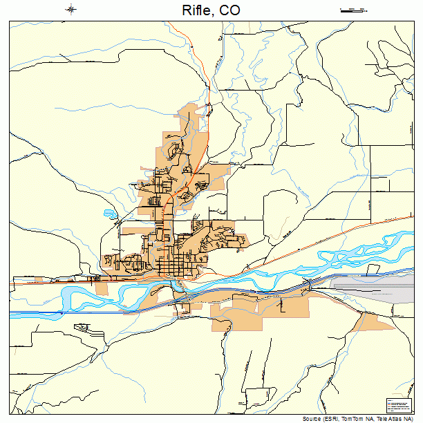 Rifle, CO street map